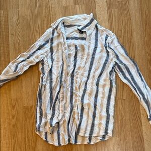 Striped Button-Up Shirt